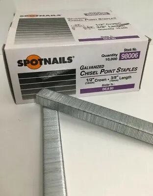 Upholstery Staples Spotnail Staples 80 Series 21 Gauge 1/2  Crown • $27.50