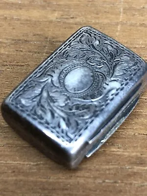 Edward Smith Birmingham Vinaigrette- Hand Engraved Solid Silver Scent Box • $245