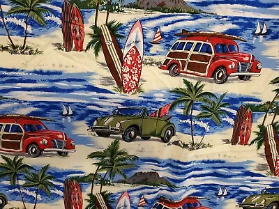 Dean Miller  Hawaiian Surf Throw Blanket  61 X 57  Plush Fleece Back • $19.50