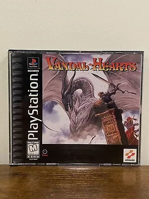 Vandal-Hearts Sony PS1 PlayStation 1 (1997) Black Label CIB Complete Game • $99.99