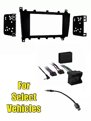 Double Din Car Stereo Wire Kit Combo For Some 2005-2007 Mercedes C230 C280 C320 • $89.95