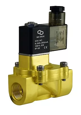3/8  Inch Low Power Consumption Brass Electric Air Water Solenoid Valve 24V AC • $39.99