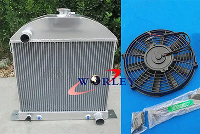 Aluminum Radiator & Fan For 1929-1931 Ford Model A Chevy Engine 1930 29 30 31 • $210