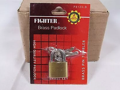 Lot Of 12 Padlock Small Brass 20MM Mini Tiny Lock Keyed Box Jewelry Drawer 2 Key • $14.99