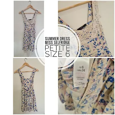 Floral Summer Dress Miss Selfridge Petite  SIze 6 (Small Size 6) • £9.99