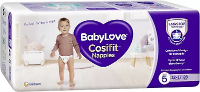 BabyLove Cosifit Nappies Size 5 12-17kg 84 Pieces 3 X 28 Pack • $57.36