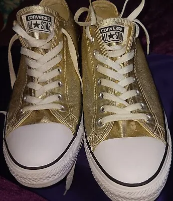 Unisex Converse Chuck Taylor All Star Metallic Low Top Lifestyle Sneakers Gold • $35