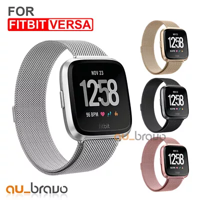 $11.95 • Buy Milanese Stainless Magnetic Smart Watch Band WristBand For Fitbit Versa /2/Lite