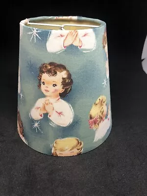 Vintage Lampshade For Child's Lamp Clip-on  Cotton Children Praying Pattern  • $20