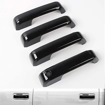 $16.99 • Buy For 2015 2016 2017 2018 2019 2020 Ford F150 Gloss Black Door Handle Covers F-150