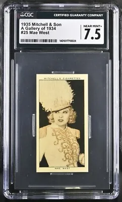 1935 Mitchell & Son Gallery Of 1934 #25 MAE WEST CGC 7.5 NM+ • $99