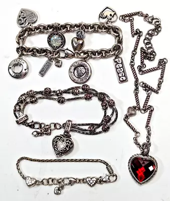 Vintage Beautiful LOT Brighton Charm 3 Bracelets & 1 Necklace Classic • $39.99