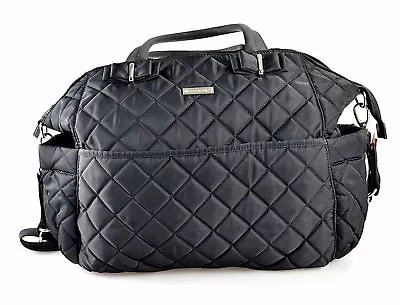 Women's STORKSAK 'Bobby' Black Quilted Nylon Diaper Bag  • $79.99