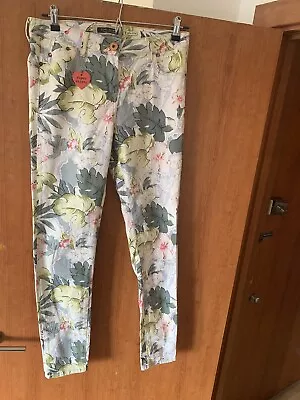 £10 • Buy River Island Womens Super Skinny Floral Jeans Denim Multi Size 12 UK EUR38 US8