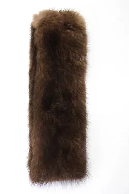 Max Mara Womens Double Hook Knitted Mink Fur Collar Scarf Brown • $73.19