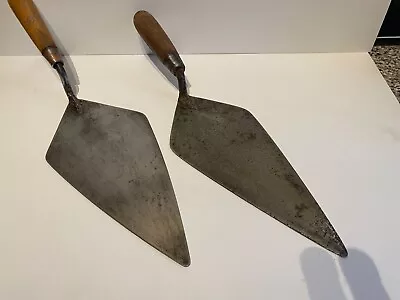 Two Quality Vintage  Bricklayers  Trowels 11  & 10  • $18.68