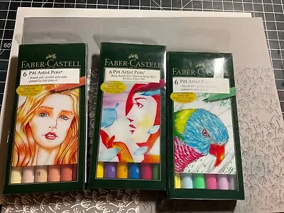 Faber Castell 6 Artist Pens - YOUR CHOICE • $14.40