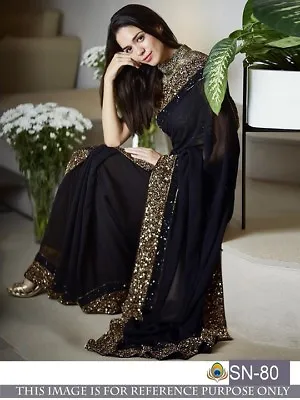 $58.42 • Buy Indian Designer Party Wear Saree Ethnic Pakistani Bollywood Wedding Lehenga Sari