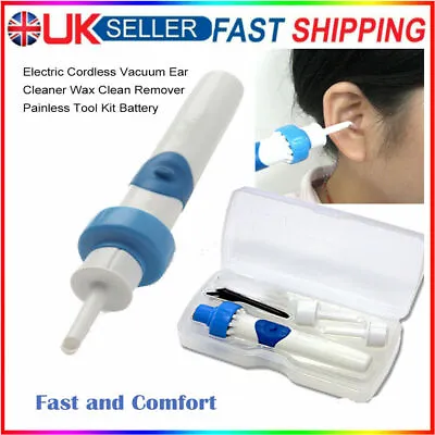 Ear Wax Removal Vacuum Ear Pick Painless Tool Cleaning Cleaner Electric Device • £9.99