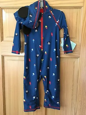 NWT Disney Store Mickey Mouse Summer Fun Wetsuit Baby Toddler Swim Many Sizes • $19.97