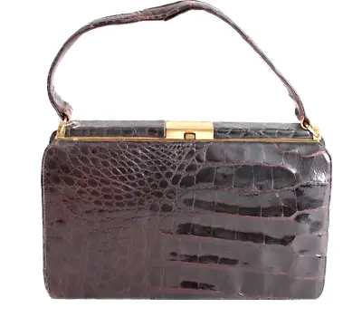 Vintage Bellestone Alligator Crocodile Leather Handbag Purse Bag USA • $24.95