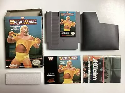 WWF WrestleMania- NES Complete TESTED CIB W/ Poster • $44.99