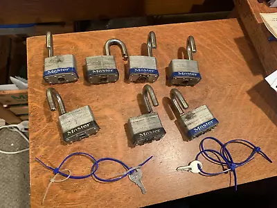 7-Master Lock No.5 Commercial Grade Keyed Alike Steel Safety Padlock Lot Of 7 • $50