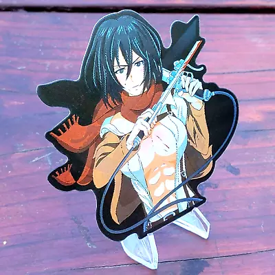 Mikasa Ackerman Waifu Attack On Titan 3D Lenticular Motion Car Sticker Decal • $10.99