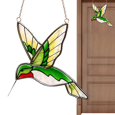 Hummingbird Suncatchers Acrylic Glass Ornaments Colored Bird Decor Accessory • £5.82