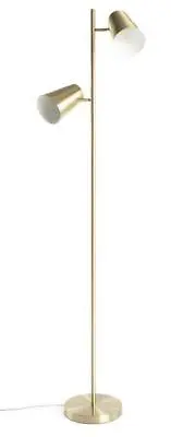 Habitat 153cm Tall Brass 2 Directional Lamps Brass Floor Lamp Gold • £64.95