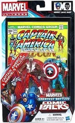 Marvel Universe Greatest Battles 2 Figures & Comic Captain America & Falcon • $24.85