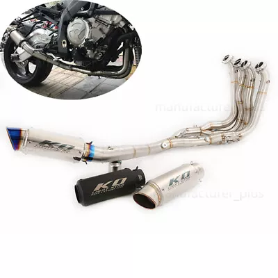 For BMW S1000RR 2010-2018 S1000R 2015-2018 Full Exhaust System 61mm Muffler Pipe • $332.99