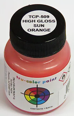 SUN ORANGE TRU-COLOR AIR BRUSH PAINT Automobile Car Truck Plastic Model TCP509 • $9.89