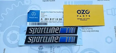 Set Of 2 Genuine Mercedes-benz Sportline Badge Emblem A2018171320 W201 W124  • $150