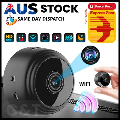 AU Mini Wifi Wireless IP Spy Hidden Camera 1080P HD Security Cam Network Monitor • $10.95