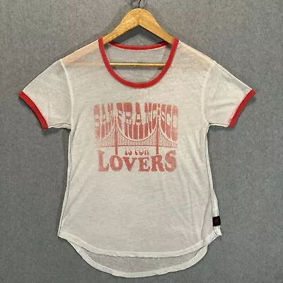 TRUNK Ltd Free People Ringer Tee San Francisco Is For Lovers T-Shirt Small USA • $29.95