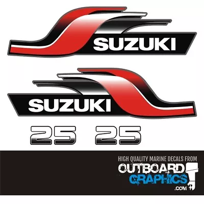 Suzuki 25hp 2 Stroke Outboard Engine Decals/sticker Kit • $40.80