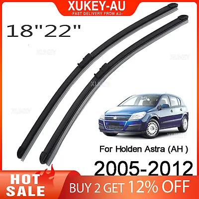 $17.59 • Buy 18  & 22   For HOLDEN Astra AH (2005-2012) Side Lock Wiper Blades Front Window