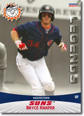 BRYCE HARPER 2011 Pro Debut Hagerstown Suns Legends Rare Rookie #06 PHILLIES • $6.75