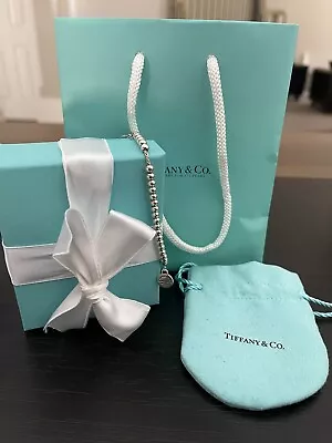 Authentic Tiffany&Co Round Tag Beat Bracelet • $280