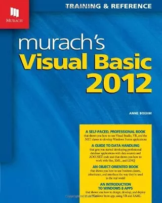 MURACH'S VISUAL BASIC 2012 By Anne Boehm *Excellent Condition* • $20.95