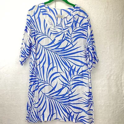 Ladies Tybee Island Clothing Co.V-Neck Swimsuit Coverup Tunic 3/4 Sleeve Size M • $19.49