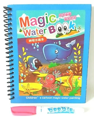 Childrens Colouring Book Magic Water Drawing Pen Reusable Fun Gifts UK Seller • £19.93