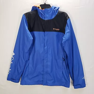 Columbia PFG Mens Rain Wind Jacket SMALL Omnitech Packable Zip Pockets Hooded • $29.94
