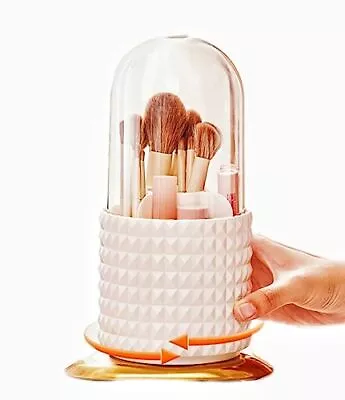 Makeup Brush Holder Organizer 360 Rotatable Personalized Comb Brushes Pen St... • $19.80