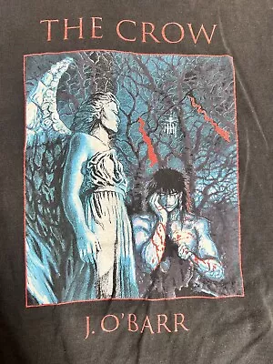 Vintage 1994 The Crow J. O'Barr Comic Men's Black T Shirt Size XL Anime Grunge • $100