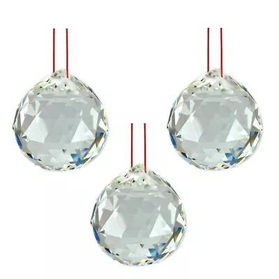 £9.57 • Buy FENG SHUI HANGING CRYSTAL BALL Clear Faceted Sphere Sun Catcher Rainbow Prism