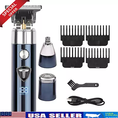 Men's Beard Trimmer Hair Clipper Waterproof Electric Body Shaver Grooming Kits • $8.99