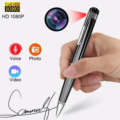 NEW Mini Hidden Camera Pen HD 1080P Video Recorder Clip Body Portable Nanny Cam • $25.99