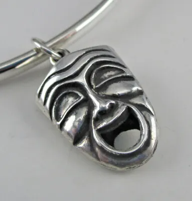 £13.78 • Buy Sterling Silver COMEDY TRAGEDY Charm Or Pendant MASKS Actor Gift DRAMA Old NEW